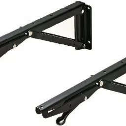 rab Folding Bracket, Down Table or fold Down Racks (Brown, Size:-18 Inch, 450MM, 2 Pcs of 1 Set) 46, 10, 10 Shelf Bracket image 2