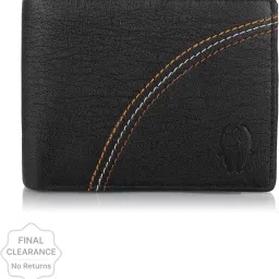 Men Black Artificial Leather Wallet - Mini-image-9