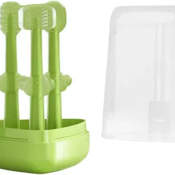 Baby 3 Steps Silicone Baby Training Manual Toothbrush, Tongue Cleaner Soft Toothbrush-image-21