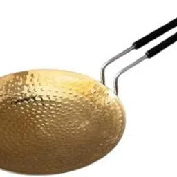 Brass Roti Tawa 12" with Handle Handmade Tava Cookware Tawa 10 cm diameter-25