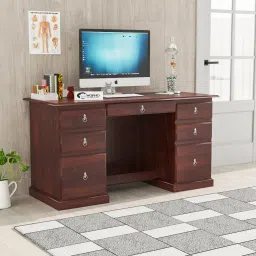 Sheesham Wooden Study Table & Desk with Drawer for Home and Office Solid Wood Study Table-7
