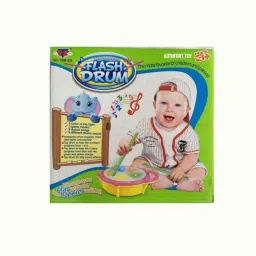 electrobot Kids Multicoloured Flash Drum Set With Music and Lights Electronic Touch Flash Visual 3d Lights with 3 game mode & Dynamic Music Toy For Kids and for Return Gift image 3