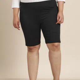 Solid Women Black Regular Shorts, Running Shorts, Cycling Shorts, Gym Shorts, Basic Shorts, Sports Shorts-image-14