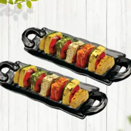 (Pack of 2) Exclusive Classical Design Snacks Serving Platter for Multipurpose Use Sizzler Tray-21