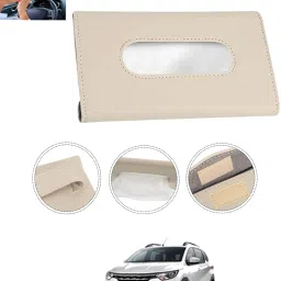Universal Leatherite Rectangle Beige Tissue Box For Car/office/Home-278 Vehicle Tissue Dispenser-image-74