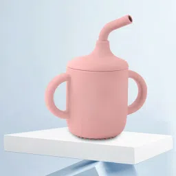 Baby Sipper Cup with Soft Silicone Straw & Lid, Anti-Spill Drinking Training-26