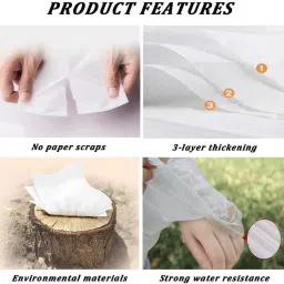 automaze 100 Pulls 2 Ply M-Fold Soft Tissue Paper for Refilling Tissue Boxes(Pack of 10) Vehicle Tissue Dispenser image 3