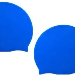 Silicone swimming cap Blue color (pack of 2) Swimming Cap-image-29