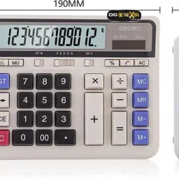 sancy Portable Desktop Big Size Calculator Charging by Solar Panel 12-Digit Display 4.3 Inches Screen BasicCalculator image 3