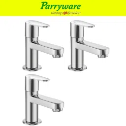 Uno Pillar Tap for Wash Basin – Brass Body, Chrome Finish set of 3 pic 198 Pillar Tap for Wash Basin – Brass Body, Chrome Finish, Single Lever Faucet Pillar Tap Faucet-6