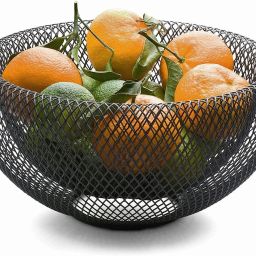 Metal Wire Mesh Fruit Bowl | Round Iron Fruit Basket for Kitchen (Black) Iron Fruit & Vegetable Basket-image-57