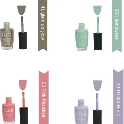 The Cosmetic Company|Glossy Finish |High Shine Nail Polish For Women | Glam up Glow,Bitter sweet,Pink Paradise,Pastel hues-16