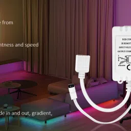 aurecis LED Strip Remote Controler | 24-Key IR Remote for 3528 5050 RGB LED Light Strips 6 A Toggle Dimmer image 5