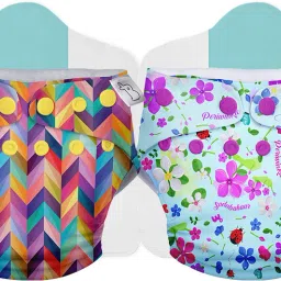 Babies Cloth Diaper Combo Pack of 2 Freesize UNO- New Version| Reusable-27