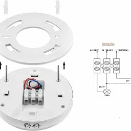 GIANT IMPEX PIR Motion Sensor With 360 Degree Switch with Light Sensor Wired Sensor Security System image 3