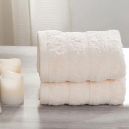 Off White Solid 550 GSM Cotton Hand Towel (Set of 2) by Maspar-picture-25