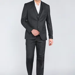 park avenue Men 3pc sb2notchlpl regflps fftrs REG Checkered Suit-picture-4