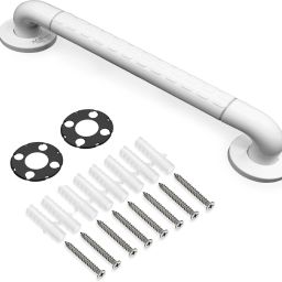 Anti Slip Grab Bar (17.5 inches) Stainless Steel with Nylon Grip, Heavy Duty Shower Grab Bar-image-91