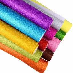 dsr A4 Glitter Foam Sheet Sparkles (self Adhesive) 2 mm Thick 10 Different Color, for Art & Craft A4 100 gsm Coloured Paper image 4