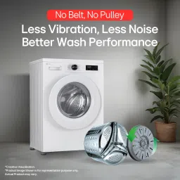 lg 7 kg 5 Star, Allergen free with Steam, Inverter Direct Drive - Less vibration, less noise, 6 Motion Direct Drive, Touch Panel, 1200 RPM, Essence Fully Automatic Front Load with In-built Heater White image 4