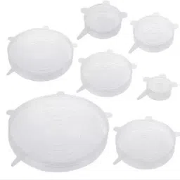 Silicone Lid Set, Silicon lids for containers, Silicon Stretchable lids, Silicone lids and Cover -(PACK OF 6) 8 inch Lid-22