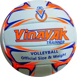 clark orange pu vinayak volleyball with DX6 net and pump Volleyball - Size: 4 image 2