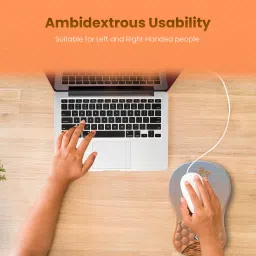 Portronics Comfipad Wrist Rest Mouse Pad with Soft Foam Cushion, Ergonomic, Wrist Support Mousepad image 4