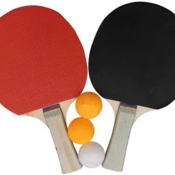 Table Tennis Rackets Set with 3 Balls for Home Indoor for Kids Pack of 1 Multicolor Table Tennis Racquet-image-50
