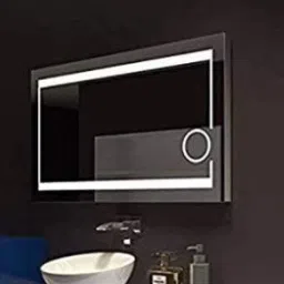 Rectanlge LED Wall Mirror With Sensor For Living, Bed & Bathroom(Size:15" x 18") Bathroom Mirror-image-59