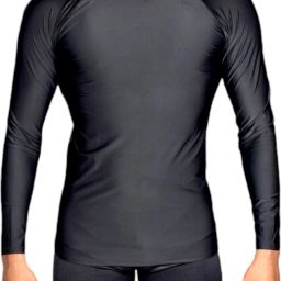 Fashion Solid Men Swim-dress Black Swimsuit-image-2