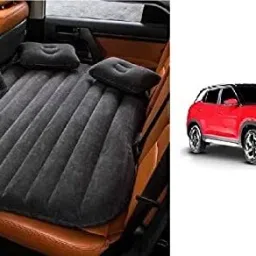 Inflatable Black Color Car Bed Two Air Pillows, Car for universal (Black-1)-010 Inflatable Car Bed Air Pump and Repair Kit Car Inflatable Bed. Car Inflatable Bed-image-2