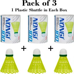Badminton Plastic Shuttlecock 3BOX for indoor and outdoor sports Plastic Shuttle - Yellow-picture-17