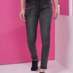 puella Women Slim High Rise Black Jeans-picture-4