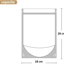 pocheon 800gm Capacity, Matt White-Reusable Without Window Stand up Standee Zip Pouch Plastic Storage Pouch image 2