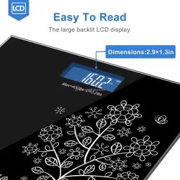 Kinzilla Precision Digital Body Bathroom Scale with Step-On Glass Easy Read LCD Display Weighing Scale image 3