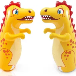 Combo of Original Inflatable Dinosaur Hit Me Inflatable Bouncer (Yellow) Inflatable HitMe Toys-12