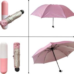 Ultralight and Foldable UV Coated Travel Capsule Umbrella (MULTICOLOUR) Umbrella-36