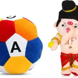 offer Stuffed soft plush Ganesha & alphabet football combo for kids- 30 cm-29