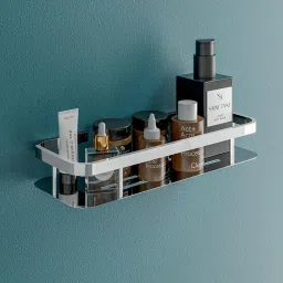BATHROOM RACK SHELF STEEL (HEAVY DUTY) {ANTIRUST} BATHROOM ACCESSORY AND KITCHEN Silver Towel Holder-image-27