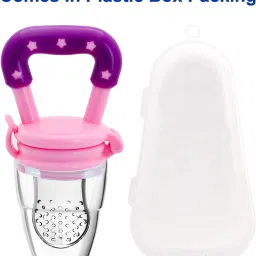 mastela Fruit/Food Feeder/Pacifier/Nibbler with Silicon Mesh in Box Packing (Pink & Blue, Pack of 2) Teether and Feeder image 4
