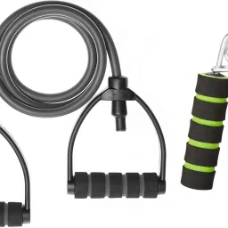 Adjustable Single Toning Tube with Foam Hand Gripper Fitness Accessory Kit Kit-image-63