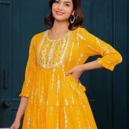 Pure Cotton Stitched Anarkali Gown-image-36