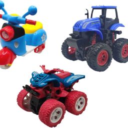 Unbreakable Four-Wheel Drive Friction Powered Diecast Toy Set-F58-3