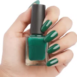 Glossy Finish Quick Drying Nail Paint 01 Emerald Green-16