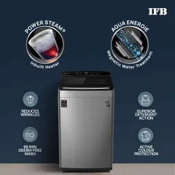ifb 7.5 kg 5 Star with DeepClean Technology, PowerSteam, AI Powered,Aqua Energie Fully Automatic Top Load with In-built Heater Silver, Black image 5