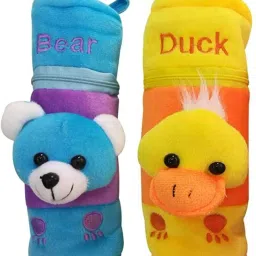 Animal Printed Soft Plush Baby Feeding Bottle Cover (Pack of 1)-image-13
