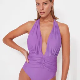 Trendyol Halter Neck Sleeveless Gathered Bodysuit-picture-14