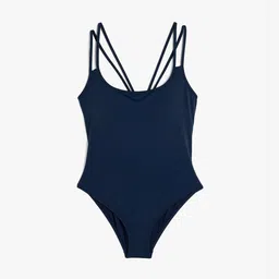 Koton Women Shoulder Strap Neck Padded Bodysuits-picture-2