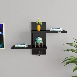 DONAL Wall Mount Shelves Book Shelf Engineered Wood Open Book Shelf-15