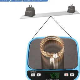 SF 830 High Defination Digital Weighing Scale for Jewellery With Max Capacity 500g Weighing Scale image 3